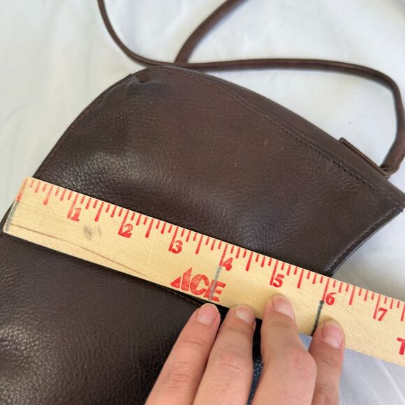 FOSSIL Vintage Baguette Purse Leather Brown Y2K Crossbody Bag Key Classic - Picture 7 of 14